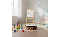 22-Inch Wooden Floor Drum Includes 2 Mallets Kids Music Drum  Develops Rhythm Percussion Instrument for Young Children, Preschool