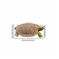 Weather-Resistant Floating Turtle Statue Long-Lasting Construction Floating Turtle Figurine Hand-Painted Resin Tortoise Model for Pool, Outdoor