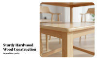Ladder Rear Chair Mortise and Tenon Joinery Wooden Seat Sturdy Construction Safeguarding Floor Glides for Students, Bedroom