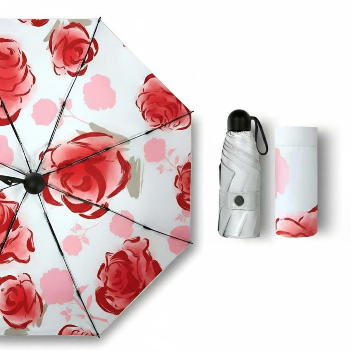 UPF50 Protection Umbrella, Double Coated Sun Umbrella, Compact, Portable, Women's Rain or Shine
