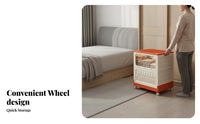 Large Capacity Foldable Container with Steel Frame foldable Design Household Storage Reinforced Handles Organizer Bin two-way entry for Apartment Dwellers, Homeowners, Bedroom, Dorm Room, Nursery, Under Bed