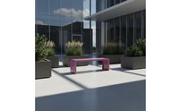 Modern Metal Bench Weather Resistant Slatted Backrest Bench Sturdy Duty