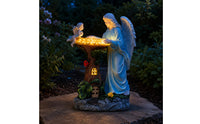 Auto on at Night Solar Angel Statue Weatherproof Outdoor Decor Waterproof