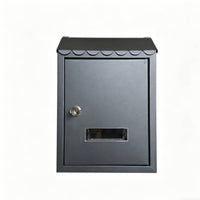 European Design Wall-Mounted Mailbox Weather Resistant Wall Mounted Mailbox Rustproof Locking Letterbox Long-Lasting Finish for Courtyard, Garden