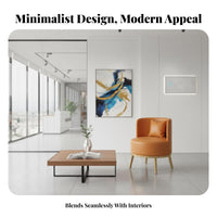 Modern Design Upholstered Barrel Chair High-Rebound Cushion Lounge Seat Thick Padding Indoor Seating Ergonomic Support for Interior Designers, Business Owners, Hotel Lobby, Reception Area, Office, Living Room