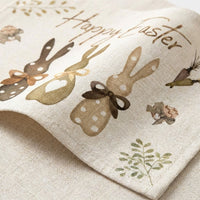 4 Pieces Easter Placemat Heat-Resistant Bunny Table Mat Festive Design Bunny Dining Mat for Home Stylists, Party Hosts, Restaurant, Kitchen