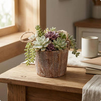 Wooden Planter Bucket Wood Plant Pot Decorative Storage Garden Decoration