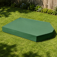 Sturdy Duty Sandbox Cover, 160x113x22cm Boat Shaped Oxford Cloth Sandbox Lid, Waterproof & Dustproof with Drawstring, Kids Sandbox Cover for Backyard