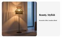 Woven Paper Rope Lampshade Aesthetic Paper Rope Lamp Shade Handmade Imitation Rattan Pendant Shade for Bedroom, Living Room, Study