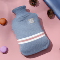 Knitted Striped Hot Water Bottle Cover Soft Elastic Skin-Friendly
