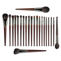 Professional Makeup Brush Set with Natural Wool and Synthetic Fiber Brushes for Eyeshadow, Foundation, and Powder