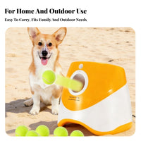 Adjustable Distance Automatic Dog Ball Er Independent Play Dog Tennis Ball Thrower Mental Stimulation for Backyard, Home, Park