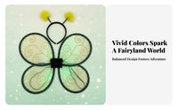 Butterfly Wing Costume Prop Comfortable to Wear Four Lobed Shape Theatrical Accessory for Stage Performance
