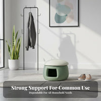Space-Saving Mushroom-Shaped Cat House Stool two-in-onePurpose Design Enclosed Pet sanctuary Multipurpose Ottoman Minimalist aesthetic for felines, Homeowners, Small animals, Entryway, Living Room, Balcony, Bedroom