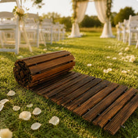 Wooden Garden Walkway Sturdy Duty Outdoor Decor Sturdy Slats for Patio, Party