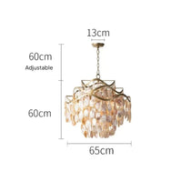 Shell Chandelier Romantic Decor Shell Pendant Lamp Modern Art Style Lighting Fixture for Bedroom, Living Room