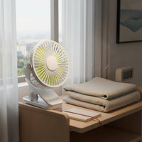 Portable Rechargeable Clip on Fan Quiet Operation Clip on Fan Brushless Power Unit Easy to Clean for Students, Dormitory, Desktop, Bedside, Travel