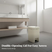 Large Capacity Foot Pedal Trash Can Modern Design Lidded Foot Pedal Bin Hands-Unrestricted Operation Lidded Step Bin Easy to Clean for Kitchen, Bathroom, Living Room, Office