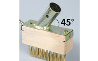 Hard Bristles Steel Wire Weeding Brush Solid Wood Block Long Handle Vegetation Brush Heavy Duty Patio Crevice Cleaner Long-Lasting Construction for Gardeners, Homeowners, Garden, Pavement Cracks, Driveway