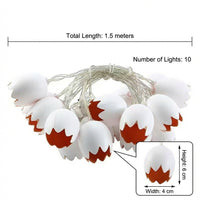 Easter Egg String Light Cool-to-Touch Light-Emitting Diodes Easter Battery Operated Bunny Fairy Lights for Kids, Party Planners, Indoor, Bedroom