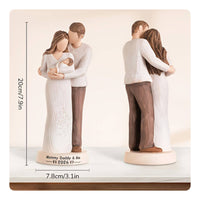 Baby Birth Gift Figurine Hand-Painted New Parents Figurine