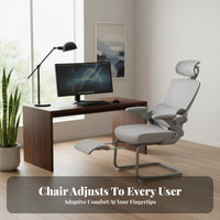 Ergonomic Design Sled Base Chair spinerest support Office Furniture Padded Seat Indoor Seating Sturdy Frame for Home Users, Students, Reception personnel, Study, Conference Room