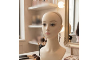 Female Mannequin Head with Shoulder Realistic Hairpiece Head Sturdy Beauty Display