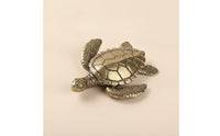 Brass Turtle Figurine Collectible Turtle Figurine Low-Profile Feng Shui Ornament for Collectors, Desk