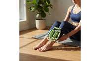 Textured Rollers 360 Degree Leg Massager Clamp Adjustable Width U-Shaped Leg Roller Ergonomic Handle Calf Muscle Roller for Post-Workout, Home