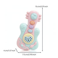Light-up Baby Guitar with Star Light Display Interactive Handheld Musical Instrument Toy Compact Sensory Music Toy Early Learning for Toddlers