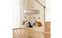 Soft Yarn Crocheted Creature Crib Mobile Neutral and Bright Colors Hanging Soft-Textured Creature Mobile for Babies