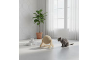 Wear-Resistant Feline Scratching Ball Long-Lasting Sisal Feline Ball Toy Interactive Pet Accessory 2-in-1 for Cats, Indoor