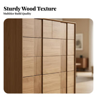 mid-centuryperiod Modern Cabinet Walnut Color Finish mid-centuryperiod Modern Credenza hardwood Wood Construction Chest of Drawers for Living Room, Bedroom, Entryway
