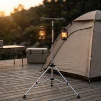 Height Adjustable Camping Lantern Stand with Tripod Portable Camping Lantern Stand Telescopic Foldable for Campers, Backpackers, Backyard, Patio