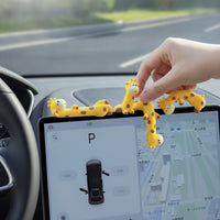 4 Pieces Giraffe Car Ornament Cute Giraffe Dashboard Decoration Playful Dashboard Ornament for Drivers, Animal Lovers