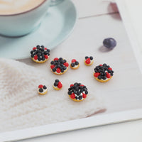 Miniature Blueberry Strawberry Cream Pie Dollhouse Accessories for OB11 BJD Dolls