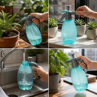 1.5L Hand Press Transparent Plastic Spray Bottle for Garden, Home, and Plant Misting