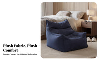 Removable Cover Single-Person Lazy Sofa No Assembly Required Bean Bag Machine Washable Lounge Chair High-Density Filling for Adults, Students, Living Room, Balcony, Apartment, Reading Nook