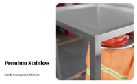 Firefighter Gear Rack Stainless Steel Construction Turnout Gear Rack Double-Sided Fire Station Locker for Emergency Responders, Garage, Entryway, Home