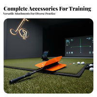 Develops Strength Golf Swing Fan Increases Stroke Distance Golf Wind Resistance Practice Aid Easy Assembly for Golfers, Beginners, Home