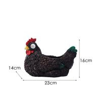 Solar Chicken Planter Outdoor Garden Decor Weather Resistant for Patio