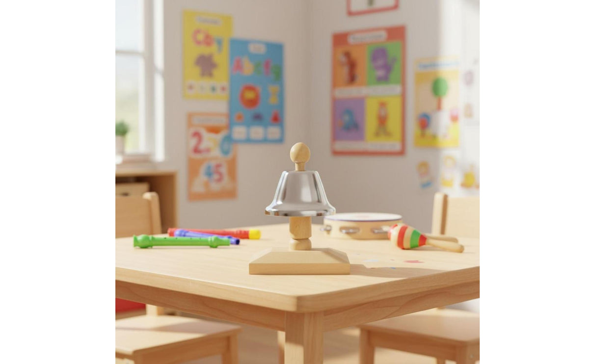 8 Note Bell Set Wooden Tuned Bell Lightweight Desk Bells for Kids