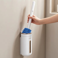 Toilet Brush with Refills Space-Saving Toilet Cleaning Set with Refills Scented Cleaner for Renters, Lavatory, Small Bathrooms, Rv