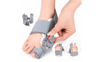 Rotating Knob Hallux Valgus Brace Hook-and-Loop Straps Bunion Corrector Brace Rigid Plastic Support Bunion Corrector Padded Contact Area