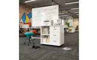 With Lock Mobile File Cabinet Multi-Purpose Locking Storage Cabinet on Wheels Space-Saving Rolling Office Organizer Sturdy Construction for Study Room