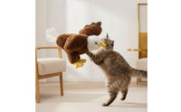 Feathered Cat Toy with Feathers Cushioned Automatic Cat Teaser Self Feathered Plaything Toy for Boredom Relief