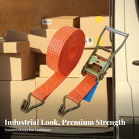 Ratchet Lashing Strap Heavy Duty Cargo Strap Break Resistant Heavy Duty Cargo Binder for Truck Drivers, Contractors, Trucking, Transporting, Trucks