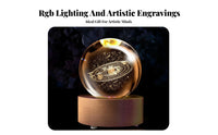 USB Powered Crystal Ball Music Box Bluetooth Speaker Lamp for Couples, Friends, Gift Giving, Nightstand, Home Decor