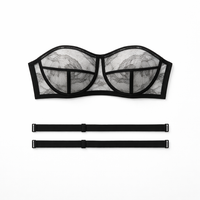 Strapless Bras for Women with Detachable Straps and Push Up Support, Backless Bandeau with Anti-Slip Silicone for Tops