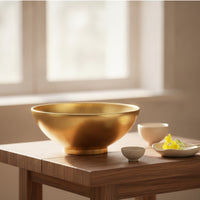 Gua Sha Bowl Golden Brass Bowl Basin Polished Compact for Spa Therapists, Body Scraping, Massage Treatment